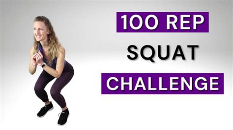 100 squats challenge shape and tone your legs and glutes youtube