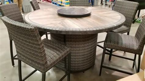 Agio 7pc High Dining Set With Fire Table Wilson And Fisher Grandview 7