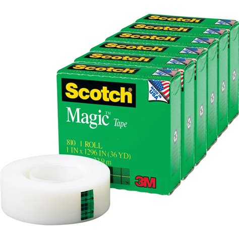 Scotch Invisible Magic Tape 36 Yd Length X 1 Width 1 Core 6