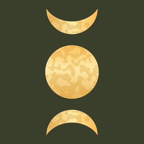 Fases Da Lua Para Astrologia Sagrada Pag Celestial Ciclo Completo De Luas Ilustra O Vetorial