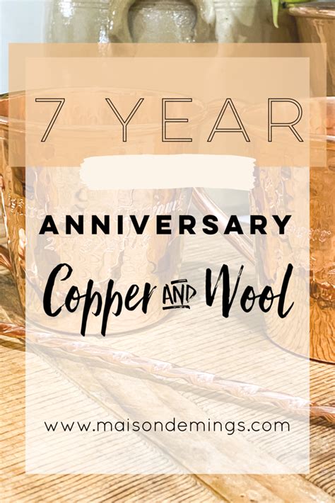 7 Year Anniversary (Copper & Wool) | Copper anniversary gifts, 7 year anniversary, 7 year ...
