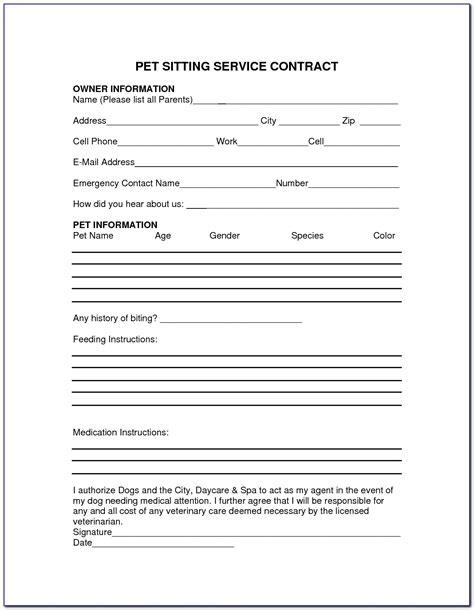 Starting A Pet Sitting Business Forms Form Resume Examples B8dvvbwdmb