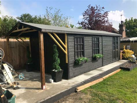 20x10 Oxford Garage Heavy Duty Wooden Garden Shed Workshop Garage