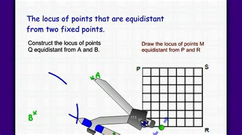 Loci) (latin word for place, location) is a set of all points (commonly, a line, a line segment, a curve or a surface). Locus from two fixed points - YouTube