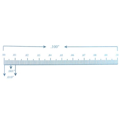 Kr201 Ruler Reticle 0100 In 100 Divisions