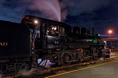 Vintage Steam Train Headlight At Night Dierks Photo Trains