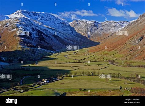 Bowfell Rossett Pike And Mickleden Great Langdale Lake District National Park Cumbria