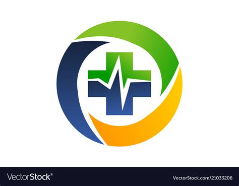Health Center Logo Design Template Royalty Free Vector Image