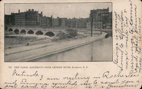 Erie Canal Over Genesee River Rochester Ny Postcard