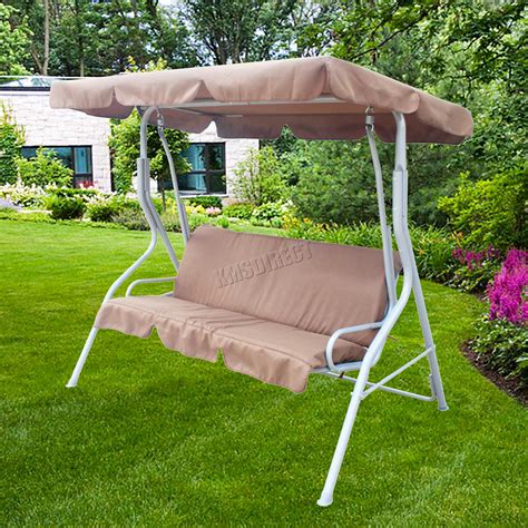 More than 204 outdoor swing with canopy at pleasant prices up to 37 usd fast and free worldwide shipping! WestWood Garden Metal Swing Hammock 3 Seater Chair Bench ...