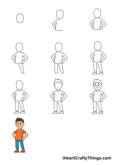How To Draw A Person Standing Up Step By Step