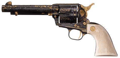 Colt Single Action Engraved And Gold Inlaid