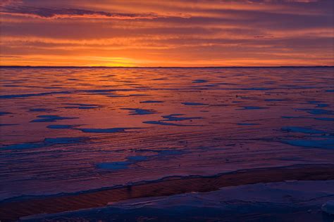 Winter Sunrise Lake Winnebago Oshkosh Wisconsin