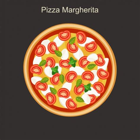 ᐈ Pizza Margherita Disegno Vettore Di Stock Illustrazione Pizza