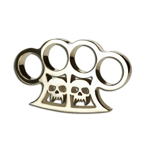 American Made Knuckles Slayer Polished Brass Knuckle Weight Blade Hq