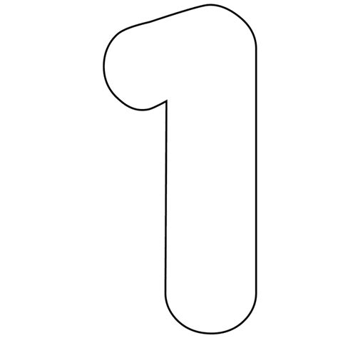Number 1 Pattern Use The Printable Outline For Crafts Printable