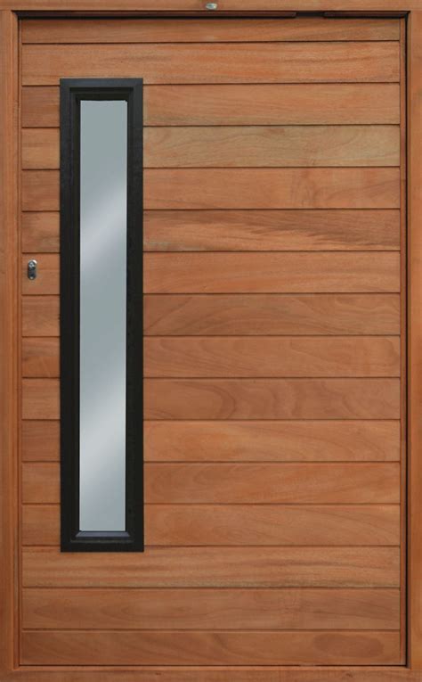 horizontal slatted pivot door  aluminium glass insert exterior doors pivot doors