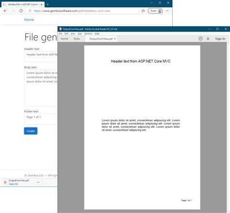 Create Pdf From Asp Net Core Application
