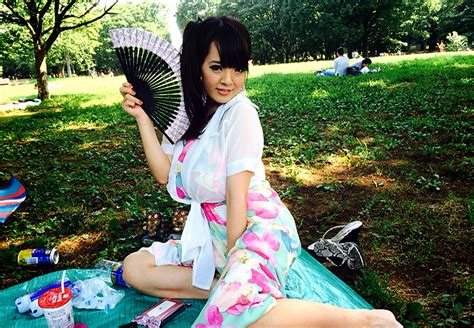 Tanaka Hitomi 1girl Asian Black Hair Breasts Grass Huge Breasts Japanese Nationality