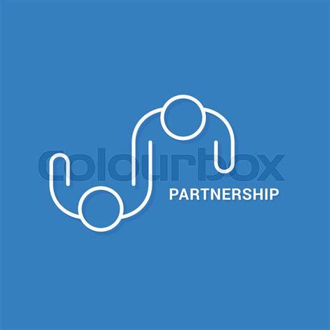 Partnership Business Logo Linear Banner Of Team Stock Vector Colourbox
