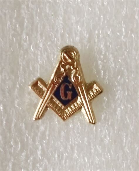 12mm Masonic Lapel Pin Tie Tack Logo Freemason Free Mason Emblem In