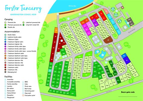 Park Map Nrma Forster Tuncurry Holiday Park
