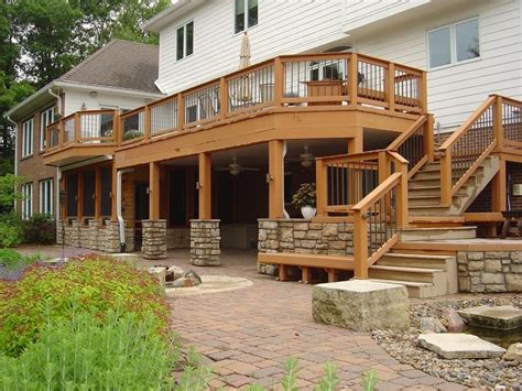 Second Story Composite Deck With Under Deck Outdoor Living Space