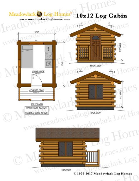 However, this one is a smaller 8x12 foot house. Bluebird 10x12 Log Cabin - Meadowlark Log Homes