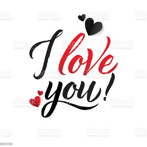 I Love You Valentines Day Calligraphic Abstract Background