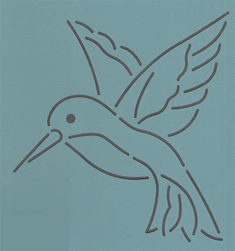 Hummingbird 3 Sewing Stencils Bird Stencil Quilting Stencils