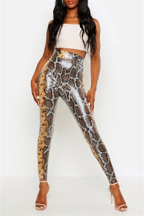 Fitness Fashion Fitness Style Workout Gear Printed Leggings Snake Print Yoga Pants Two