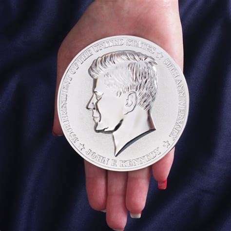 Jfk Half Pound 50th Anniversary Silver Enriched Commemorative Proof