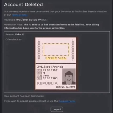 Account Deleted Pm Note The Id Sent To Us Has Been Confirmed To Be