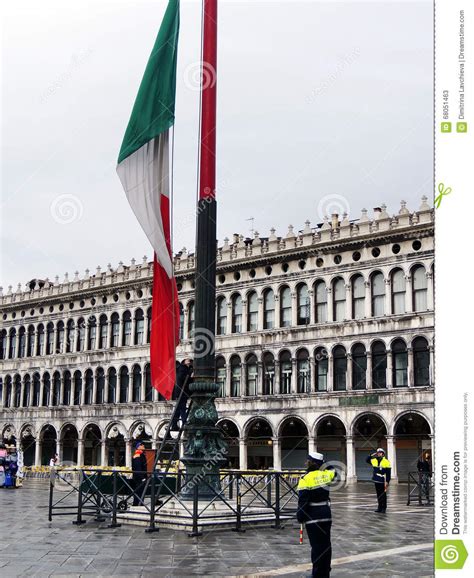 Ceremony For Raising National Flag On San Marco Square