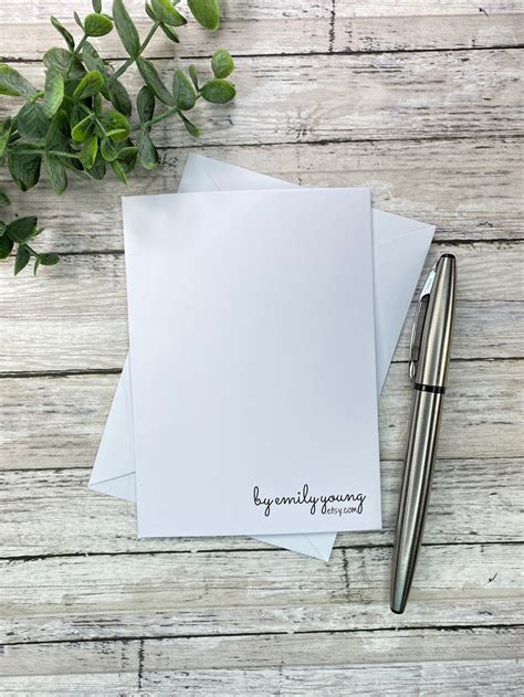 Set of 8 10 or 20 PERSONALIZED blank note cards with lovely | Etsy