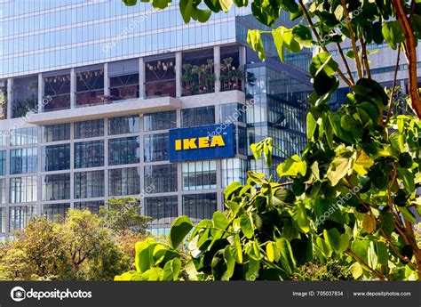 Bangkok Thailand February 2024 Logo Ikea Furniture Store Bangkok World