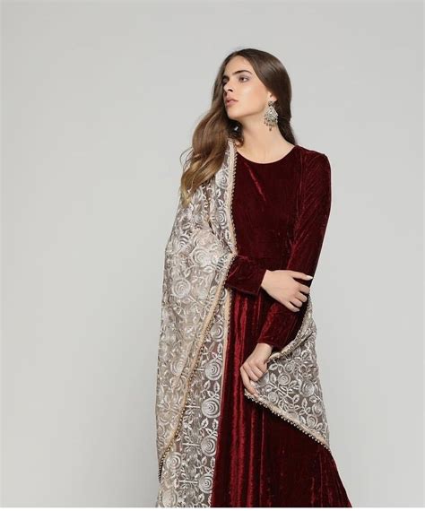 Radhikanurag ️ Velvet Pakistani Dress Fashion Design Dress Long