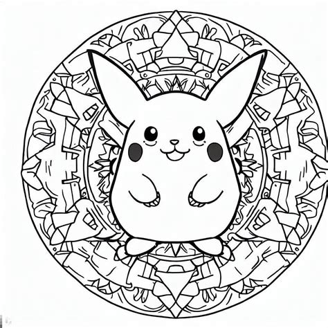 Little Pikachu Mandala Coloring Page Download Print Or Color Online
