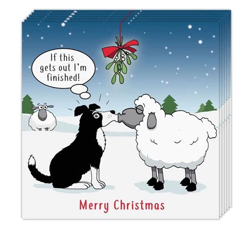 Pack Of 12 Funny Christmas Cards Pack Xmas Multipack Funny Cards