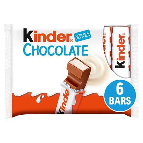 Kinder Medium Chocolate Bars 6 X 21g 126g Multipacks Iceland Foods