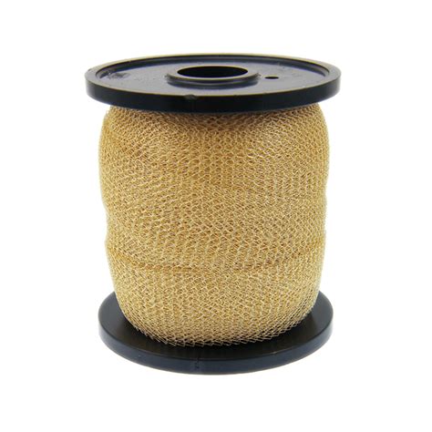 15mm Knitted Wire Tube Champagne The Bead Shop