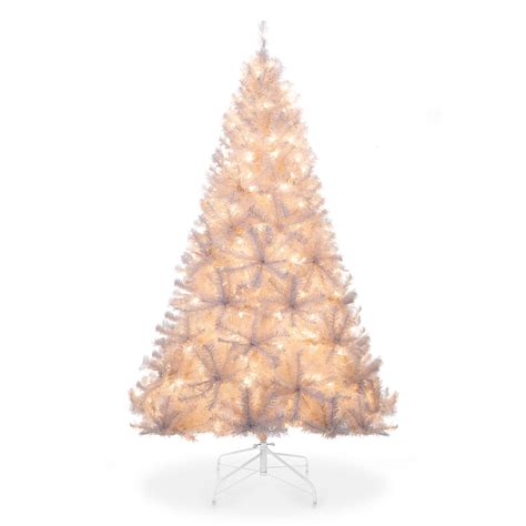 Best Choice Products 6ft Pre Lit Hinged Artificial Pine Christmas Tree