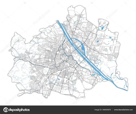 Vienna Map Detailed Vector Map Of Vienna City Administrative Area