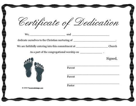 Printable Baby Dedication Certificate That Are Divine