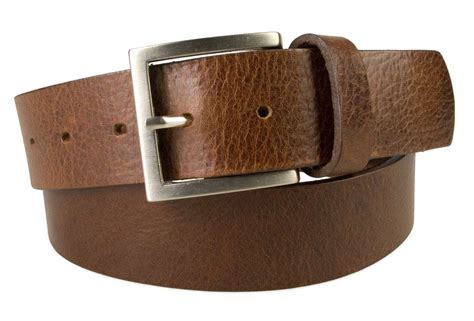 Brown Leather Belt For Belt Buckle