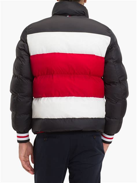 Tommy Hilfiger Stripe Quilted Bomber Jacket Multi At John Lewis And Partners