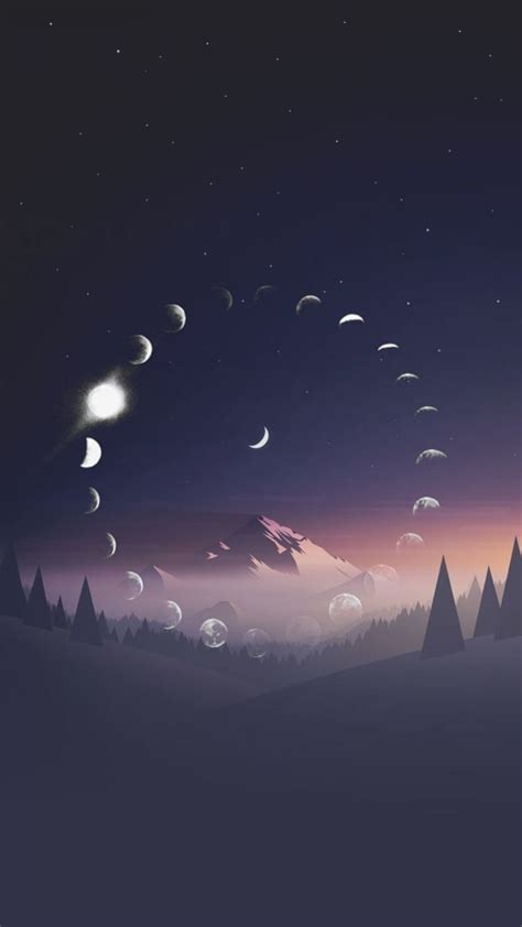 Moon Phases Iphone Wallpapers Wallpaper Cave