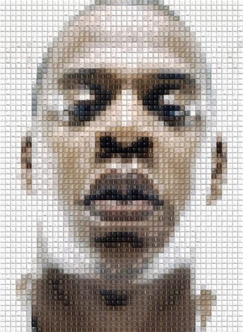Pixel Perfect Portraits Created From Old Keyboard Keys 12 Pics Portrait Celebrity Portraits