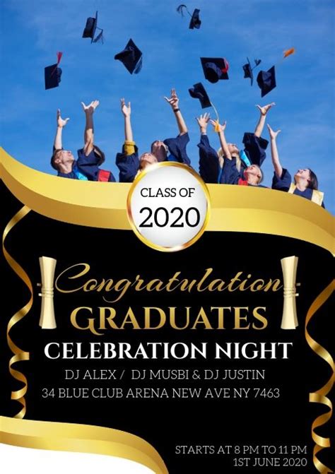 Pin On Graduation Announcement And Party Poster Templates