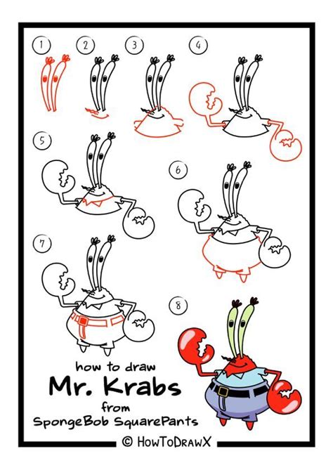 Drawing Lesson 95 How To Draw A Mr Krabs Step By Step In 2022